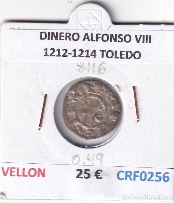 Monedas medievales: CRF0256 MONEDA ESPA&Ntilde;A DINERO ALFONSO VIII 1212-1214 TOLEDO VELLON