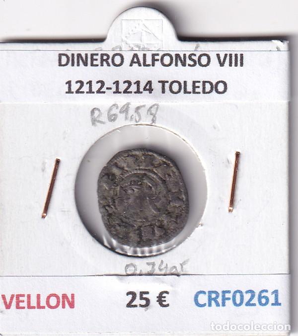 Monedas medievales: CRF0261 MONEDA ESPA&Ntilde;A DINERO ALFONSO VIII 1212-1214 TOLEDO VELLON