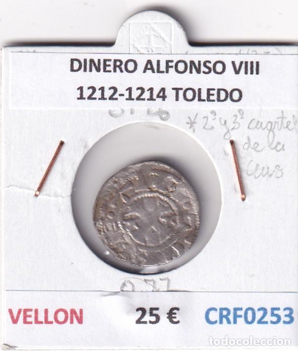 Monnaies m&eacute;di&eacute;vales: CRF0253 MONEDA ESPA&Ntilde;A DINERO ALFONSO VIII 1212-1214 TOLEDO VELLON