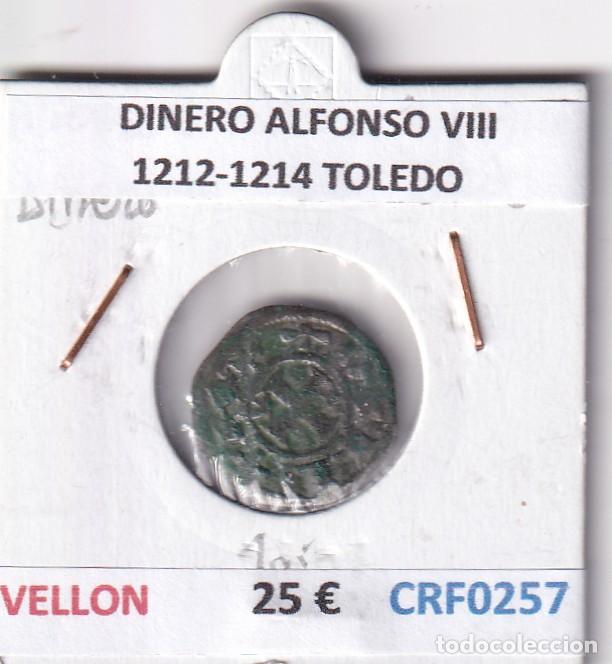 Monedas medievales: CRF0257 MONEDA ESPA&Ntilde;A DINERO ALFONSO VIII 1212-1214 TOLEDO VELLON