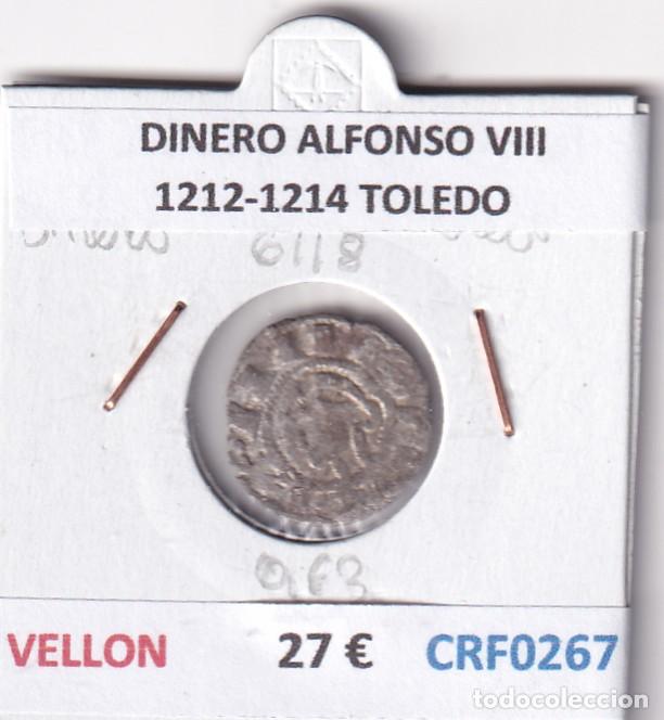 Monedas medievales: CRF0267 MONEDA ESPA&Ntilde;A DINERO ALFONSO VIII 1212-1214 TOLEDO VELLON