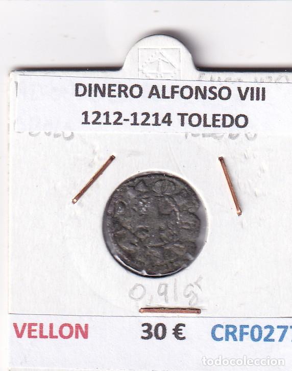 Monedas medievales: CRF0277 MONEDA ESPA&Ntilde;A DINERO ALFONSO VIII 1212-1214 TOLEDO VELLON