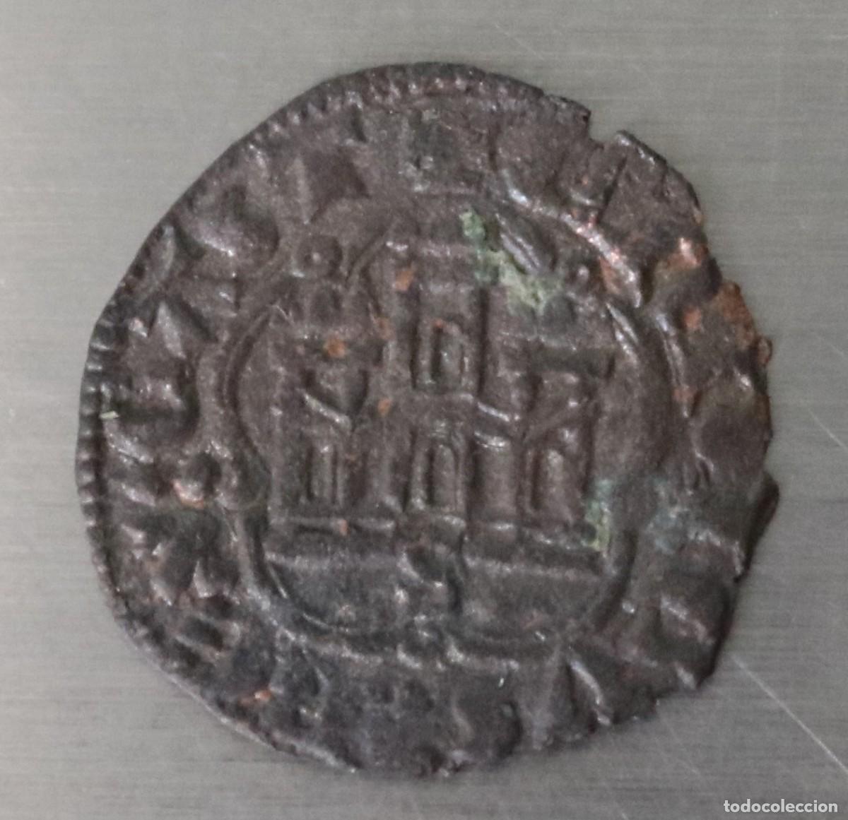 Monete medievali: MEDIA BLANCA 1390-1406 ENRIQUE III. 1,18 GR; 20,3 MM. CECA SEVILLA