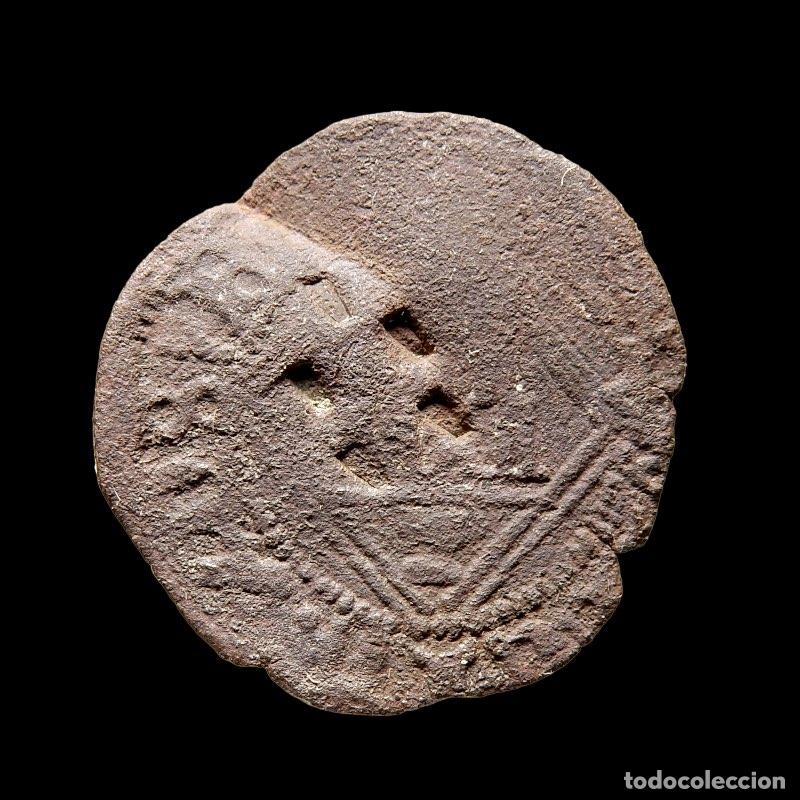 Monedas medievales: Enrique IV, Blanca, Cuenca, contramarca: 5 golpes de punz&oacute;n. A60-M