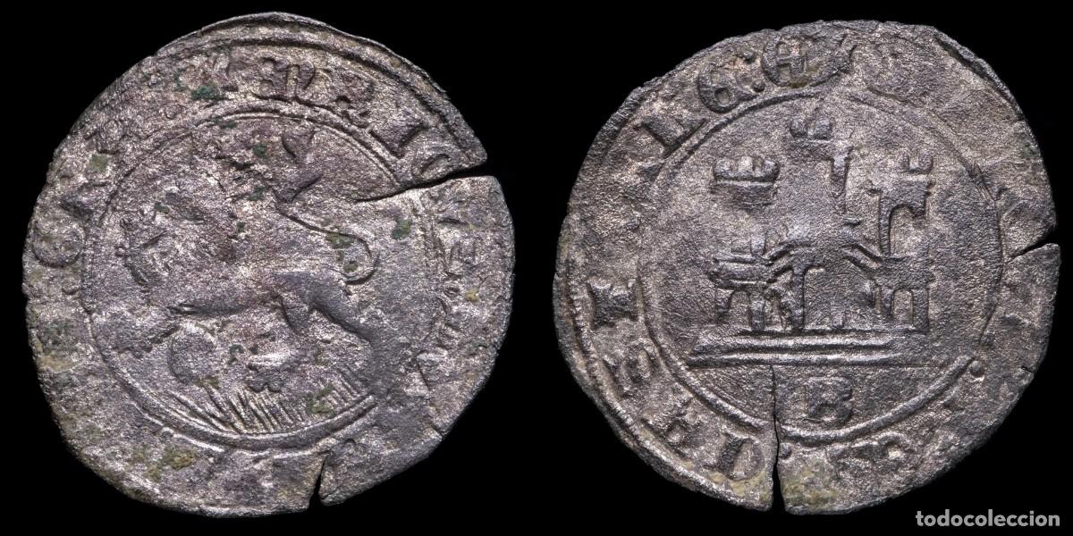 Monedas medievales: 1454/1474, 4 Maravedis Henry IV, Burgos Mint (BAU 958.2) - 25 mm / 1,68 gr.