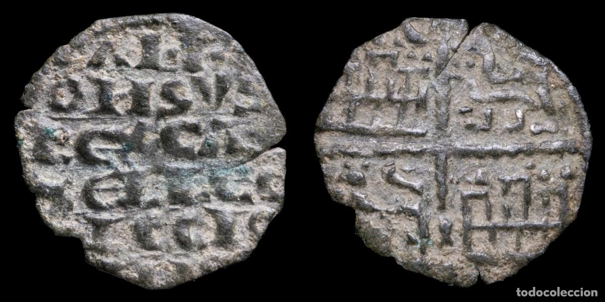 Monedas medievales: 1264/1268, Dinero 6 Lineas Alfonso X, Crescent Mint (BAU 368) - 16 mm / 0,57 gr.