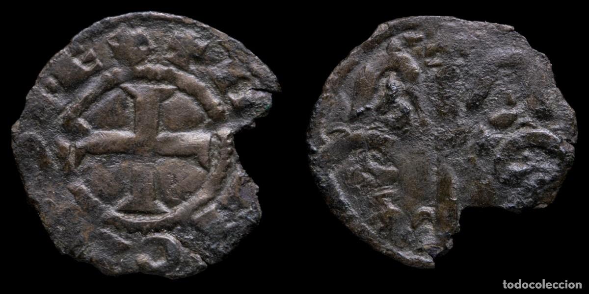 Monedas medievales: 1188/1230, Denier Alfonso IX, cross without arms - 16 mm / 0,43 gr.