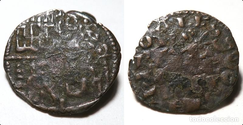 Monedas medievales: Moneda de Alfonso X, el Sabio Dinero de 6 l&iacute;neas