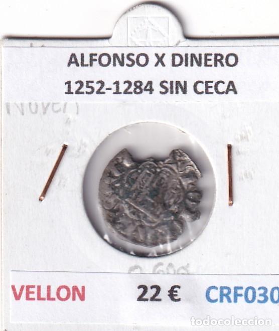 Monedas medievales: CRF0301 MONEDA ESPA&Ntilde;A ALFONSO X DINERO 1252-1284 SIN CECA VELLON