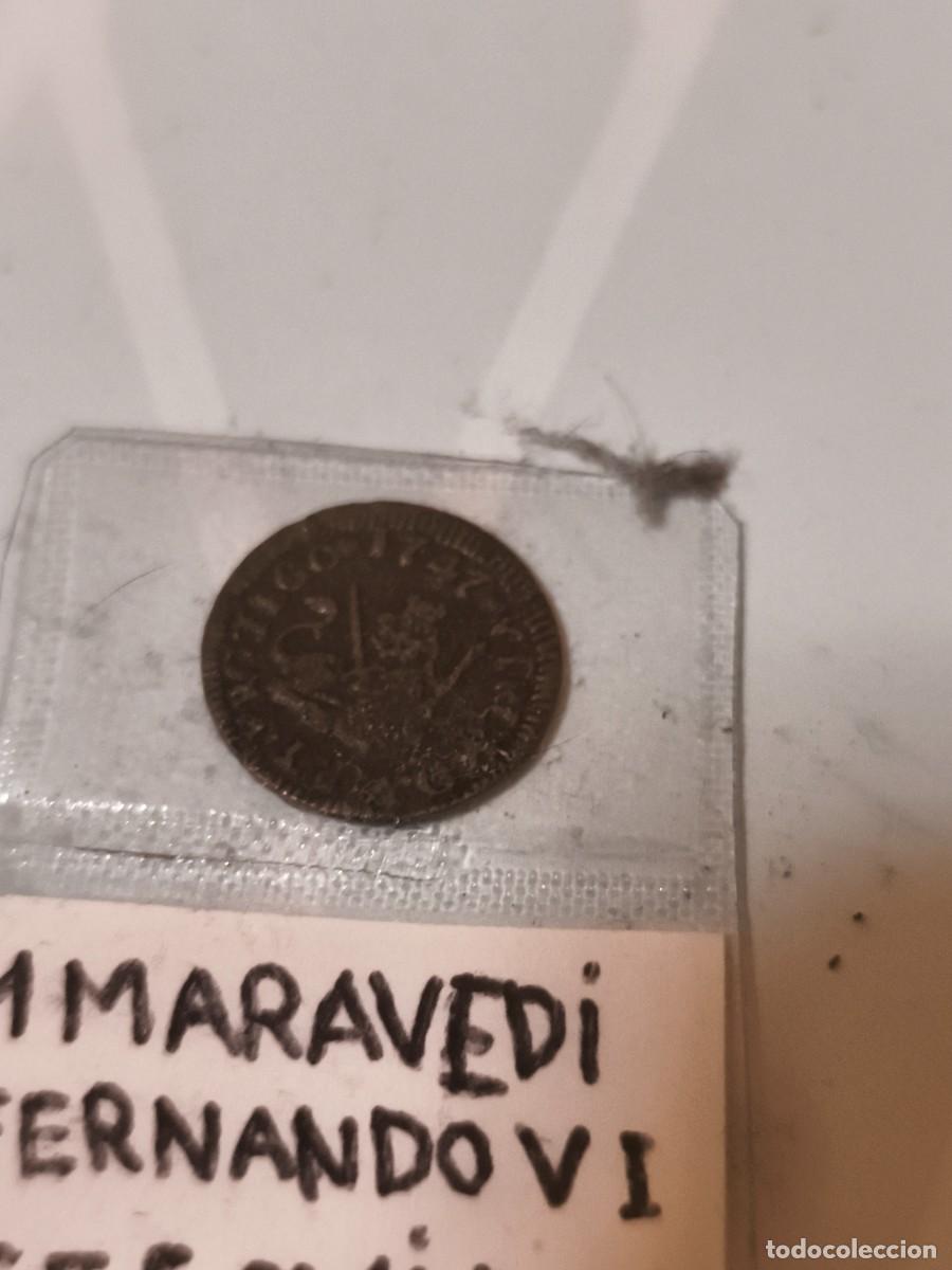 Monedas medievales: 1 maraved&iacute; Fernando VI Segovia 1747