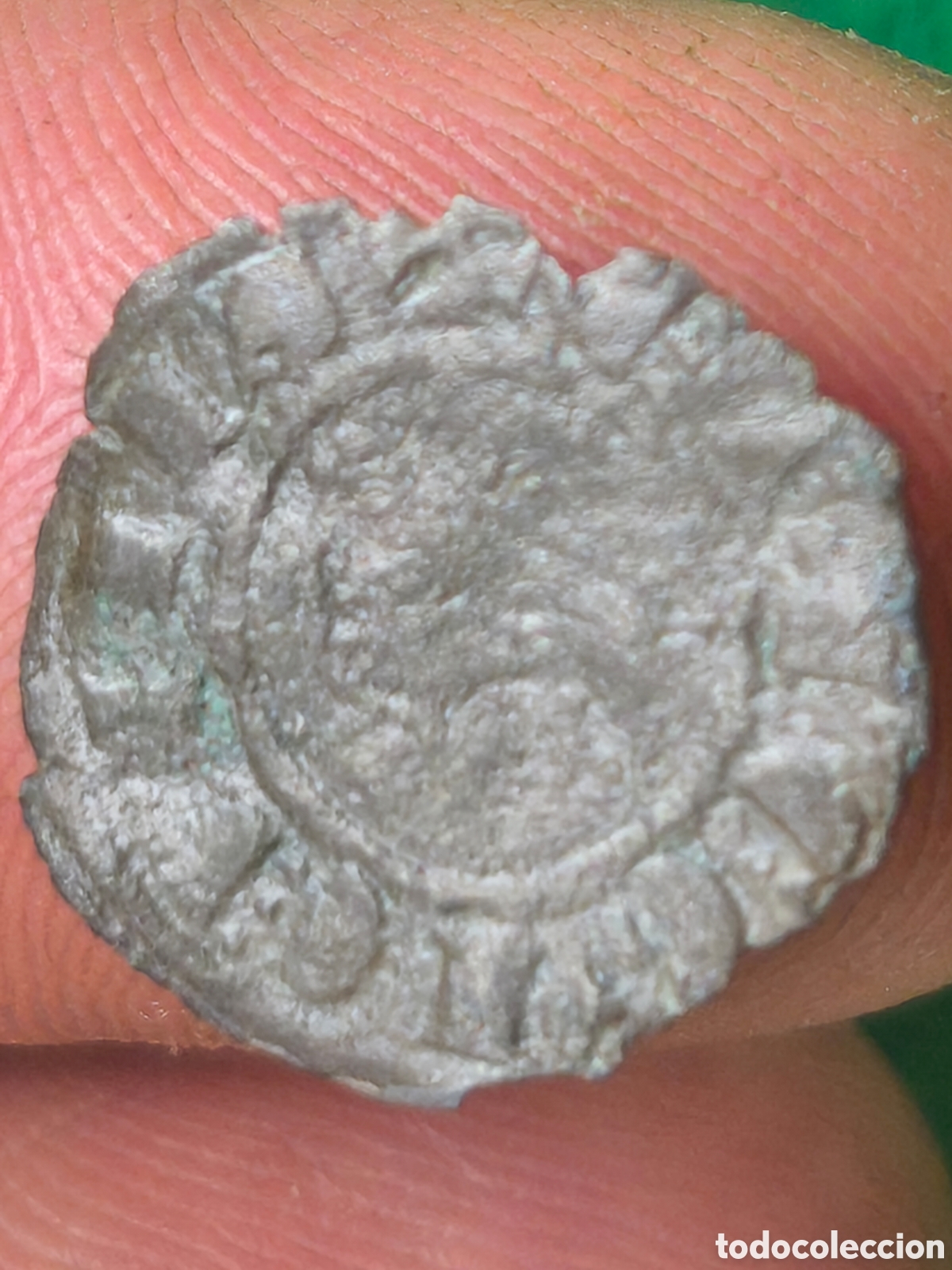 Monedas medievales: Fernando IV o Infante Juan de Castilla vell&oacute;n dinero meaja