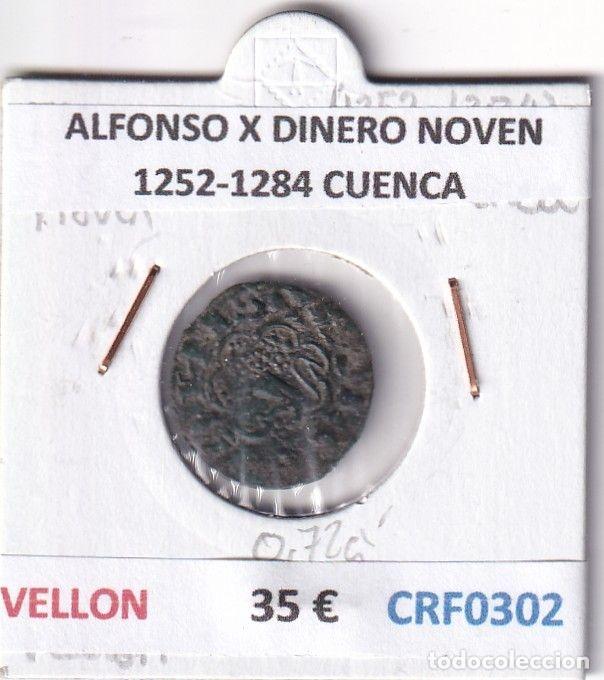 Monnaies m&eacute;di&eacute;vales: CRF0302 MONEDA ESPA&Ntilde;A ALFONSO X DINERO NOVEN 1252-1284 CUENCA VELLON