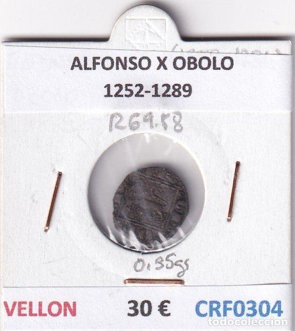 Monnaies m&eacute;di&eacute;vales: CRF0304 MONEDA ESPA&Ntilde;A ALFONSO X OBOLO 1252-1289 VELLON