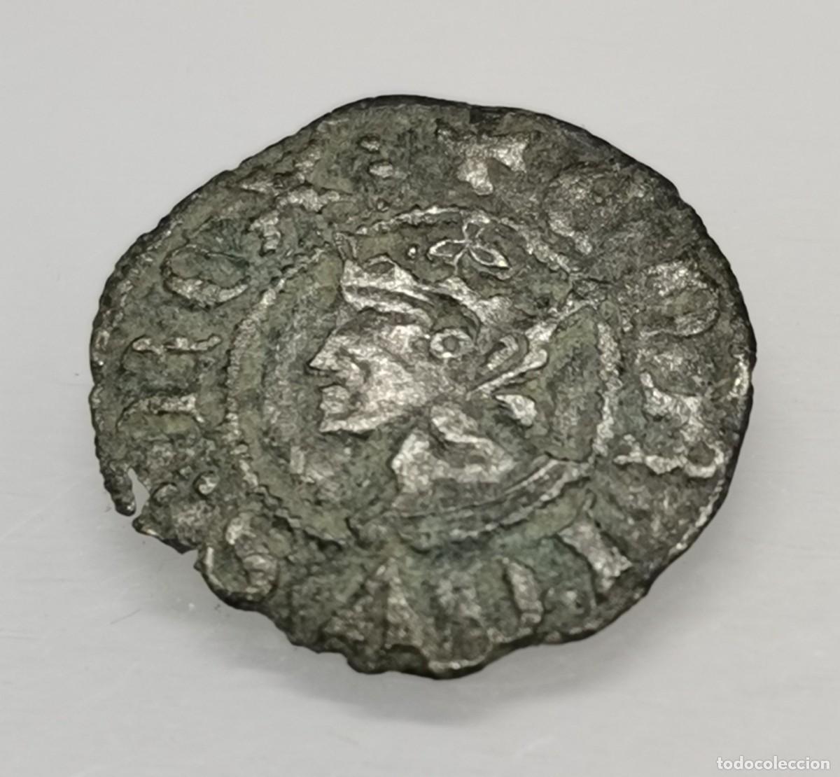 Monedas medievales: ENRIQUE III - MEAJA CORONADA O SEISEN DE BURGOS (1390-1406)
