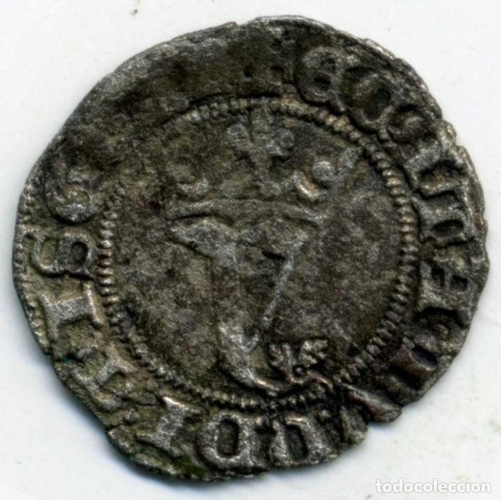 Monedas medievales: XS- JUAN I (1379-1390) Blanca del Agnus Dei SEVILLA