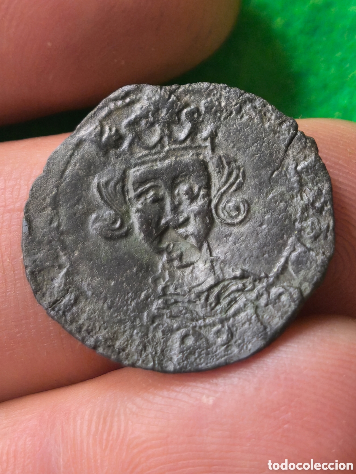 Monedas medievales: Enrique IV Cuartillo V Villalon vell&oacute;n