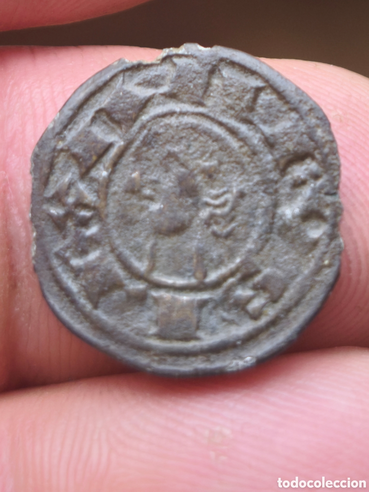 Monedas medievales: Alfonso VIII dinero de vell&oacute;n TOLEDO