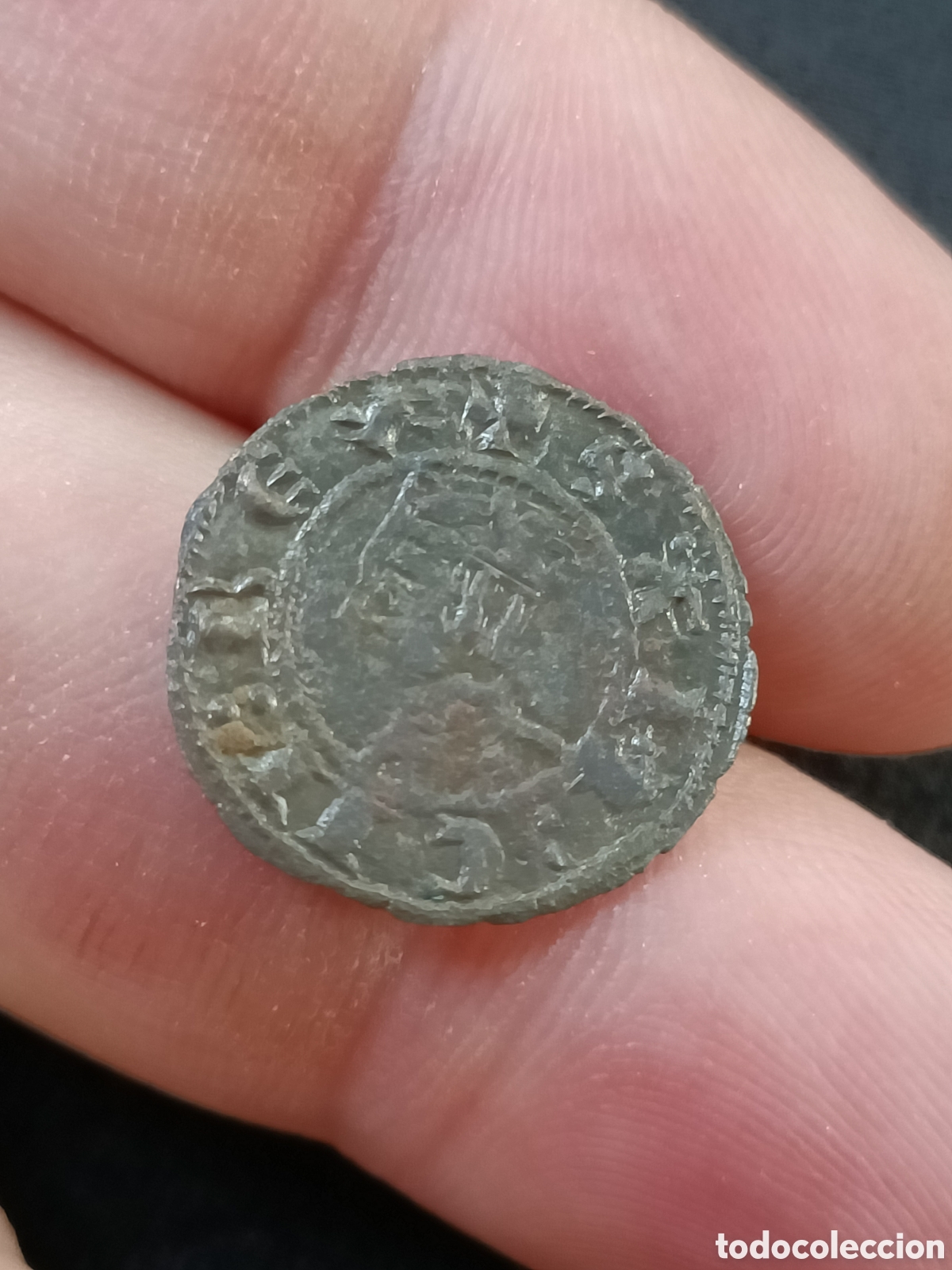 Monedas medievales: Obolo meaja Sancho IV BURGOS