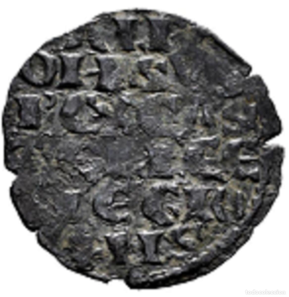 Monedas medievales: *GUTSE*196-ALFONSO X, DINERO 6 LINEAS, CECA TRES PUNTOS, AB 242.1, MBC+.