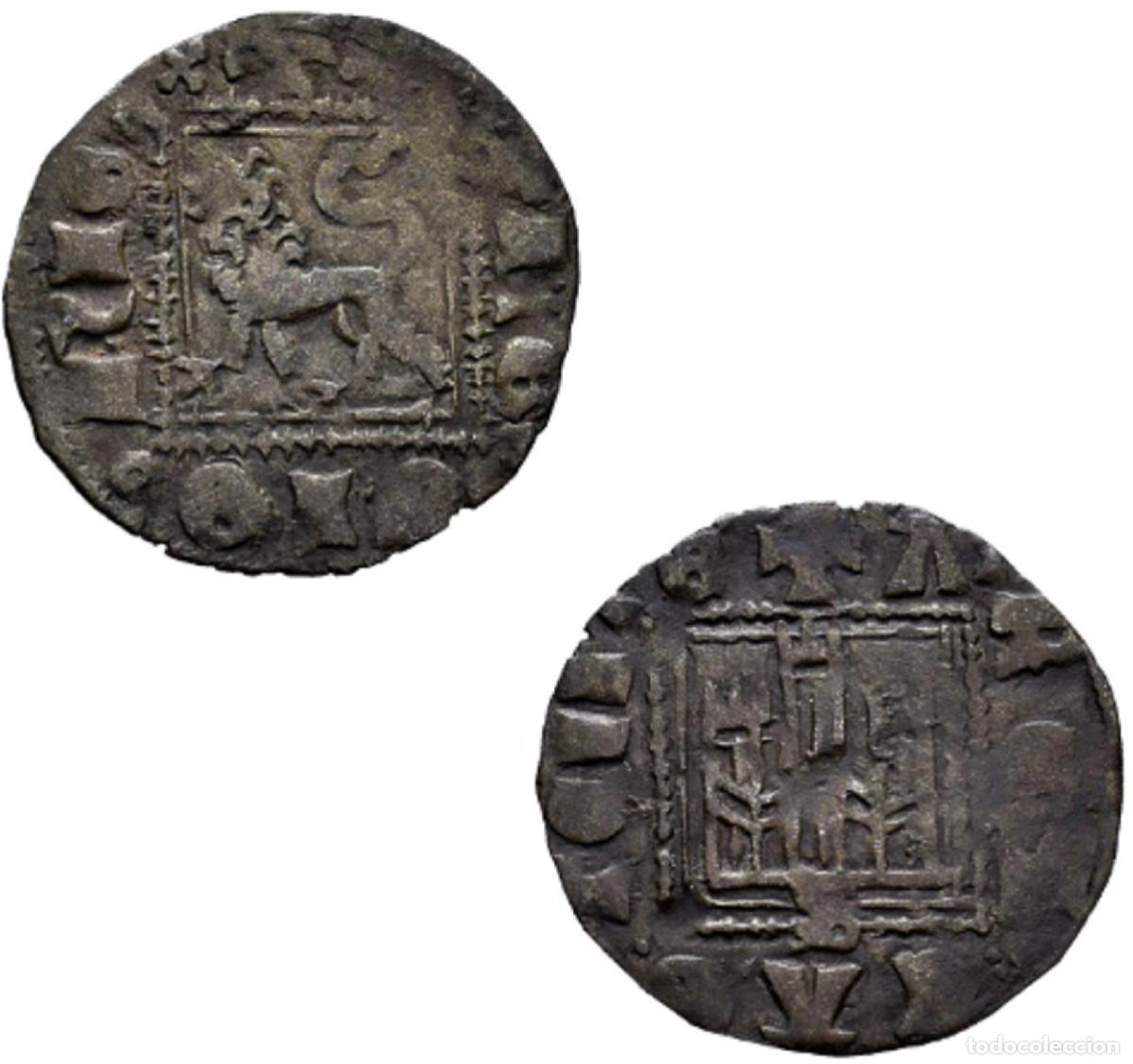 Monedas medievales: *GUTSE*200-ALFONSO XI, NOVEN DE SEVILLA, AB 358, MBC+.