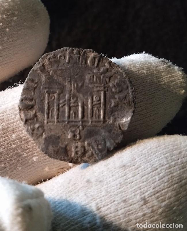 Monedas medievales: Bonito cornado de Enrique II , CECA BURGOS