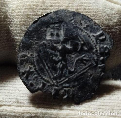 Monnaies m&eacute;di&eacute;vales: Escasa blanca de Enrique IV RESELLADA CON 4 ROMBOS