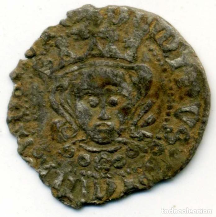 Monedas medievales: XS- ALFONSO DE &Aacute;VILA (1465-1468) 1/2 Cuartillo Sevilla RARA BMM 1124