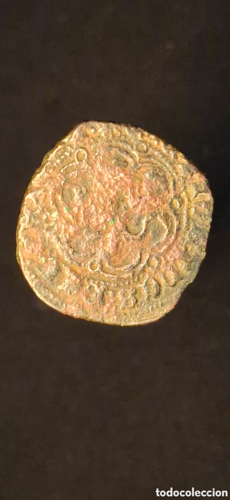 Monedas medievales: blanca de vell&oacute;n castellana (como las acu&ntilde;adas durante los reinados de Juan II, 1406-1454. APR