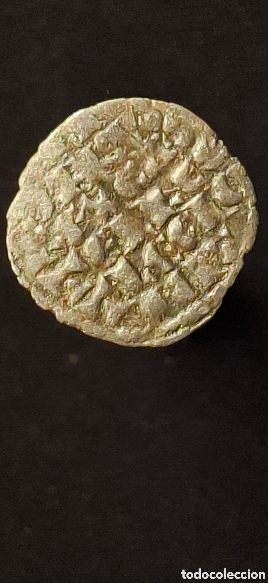 Medieval Coins: dinero de vell&oacute;n de seis l&iacute;neas de Castilla y Le&oacute;n , Alfonso X el Sabio . 1252-1284. APR