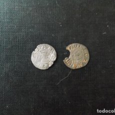 Monedas medievales: CONJUNTO DE 2 VELLONES PEDRO IV PLATA CORONA ARAGONESA CATALUÑA. Lote 303829573