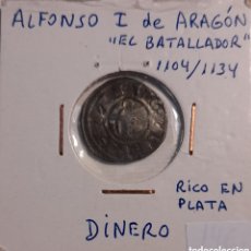 Monedas medievales: ALFONSO I ”EL BATALLADOR” 1104-1134, DINERO.. Lote 398436194