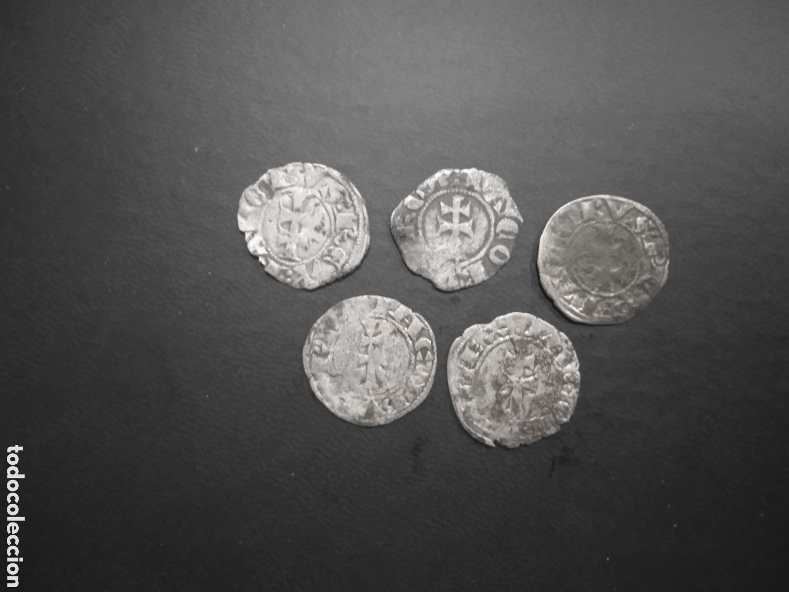 Monedas medievales: Conjunto de 5 bellones de plata Jaume I y Jaume II