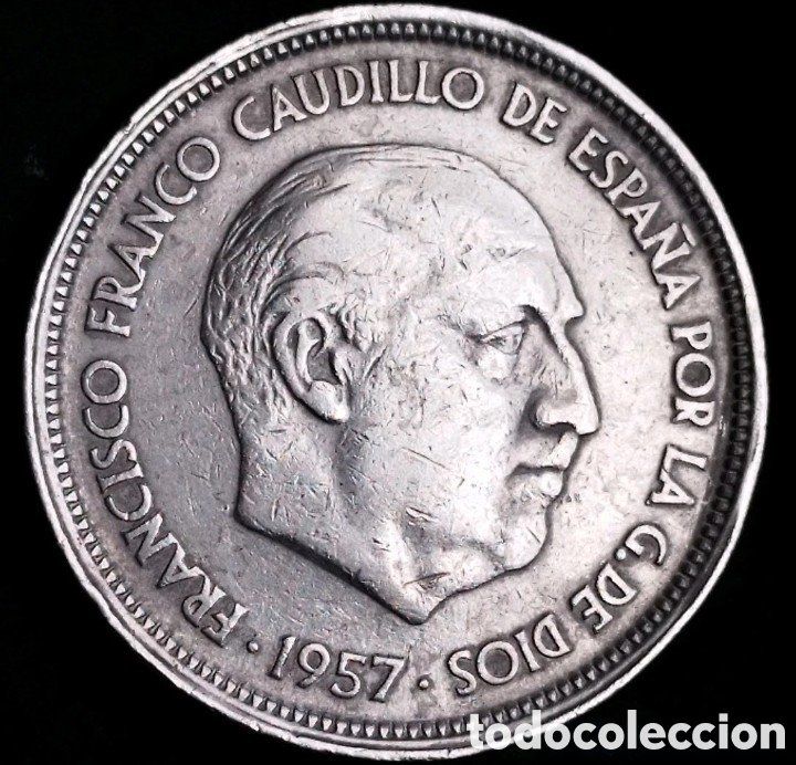 Monedas medievales: 50 PTAS Franco El Caudillo 1957 *58