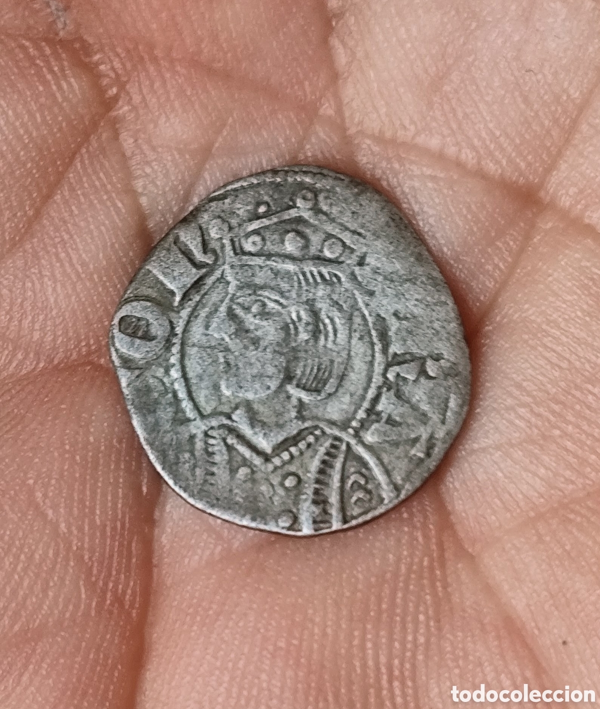 Monedas medievales: Jaime II Arag&oacute;n , dinero de vell&oacute;n .
