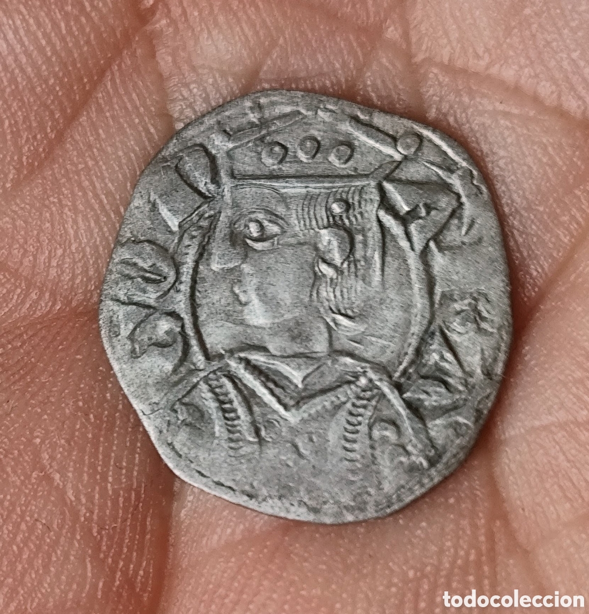 Monedas medievales: Jaime II de Arag&oacute;n , dinero de vell&oacute;n .