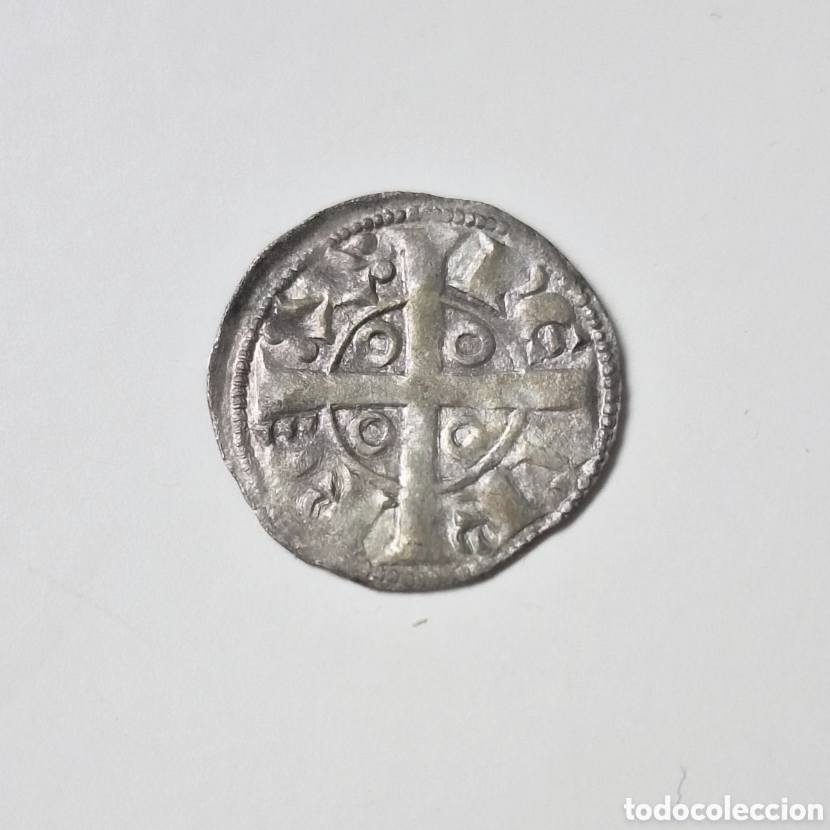 Monedas medievales: Pedro II de Arag&oacute;n (1196-1213). &Oacute;bolo de Barcelona. (Cru.VS. 301).