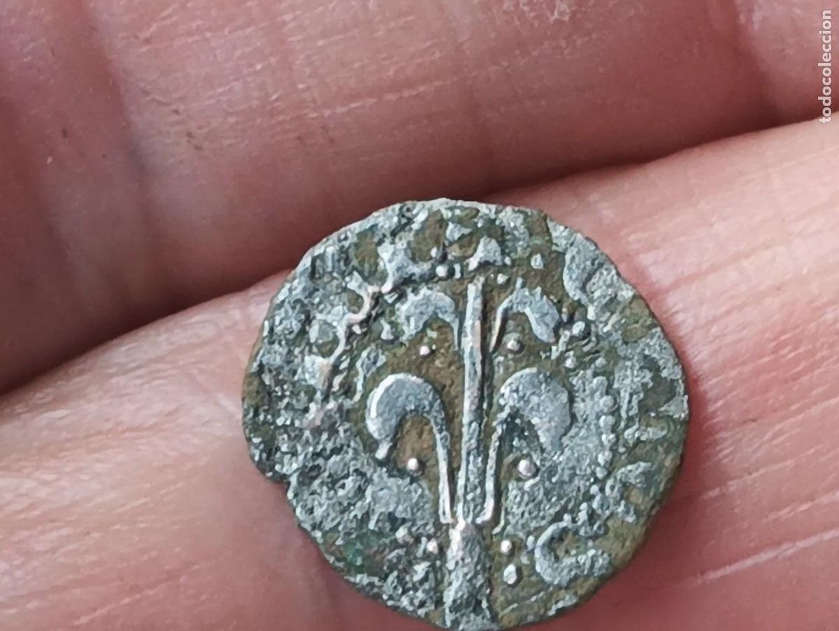 Monedas medievales: Dinero de Juan II Perpi&ntilde;an