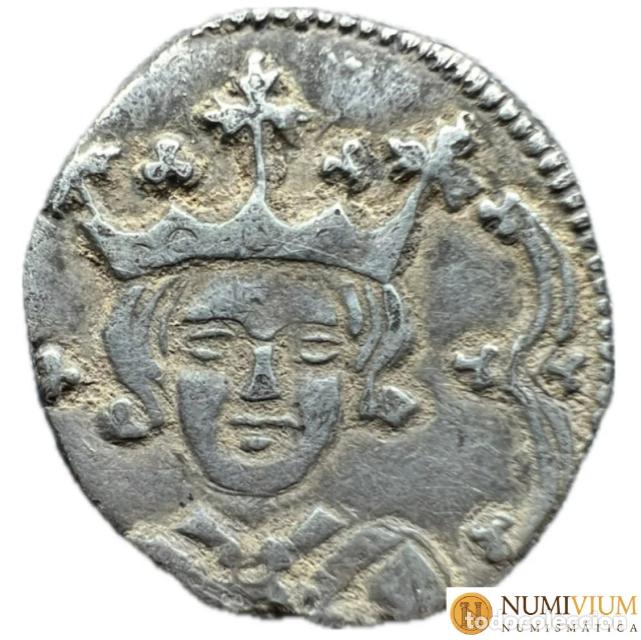 Monedas medievales: Corona de Arag&oacute;n. Juan II (1458-1479). 1 real. Valencia. Muy rara