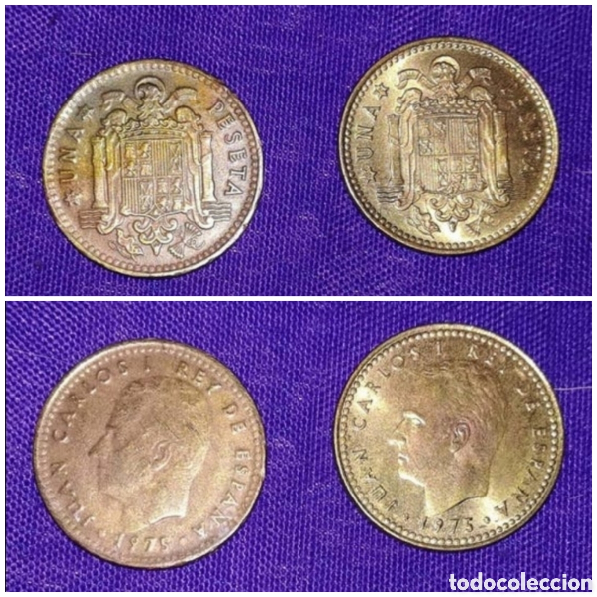 Monedas medievales: Monedas de 1 peseta 1975 *77 Moneda de 1 peseta 1975 *78