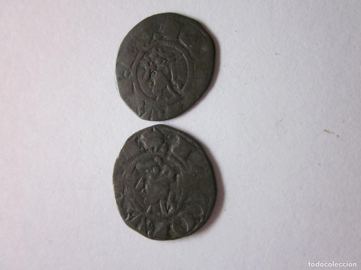 Monedas medievales: 2 Dineros de Jaime I. Valencia. Variantes busto estrecho y ancho.