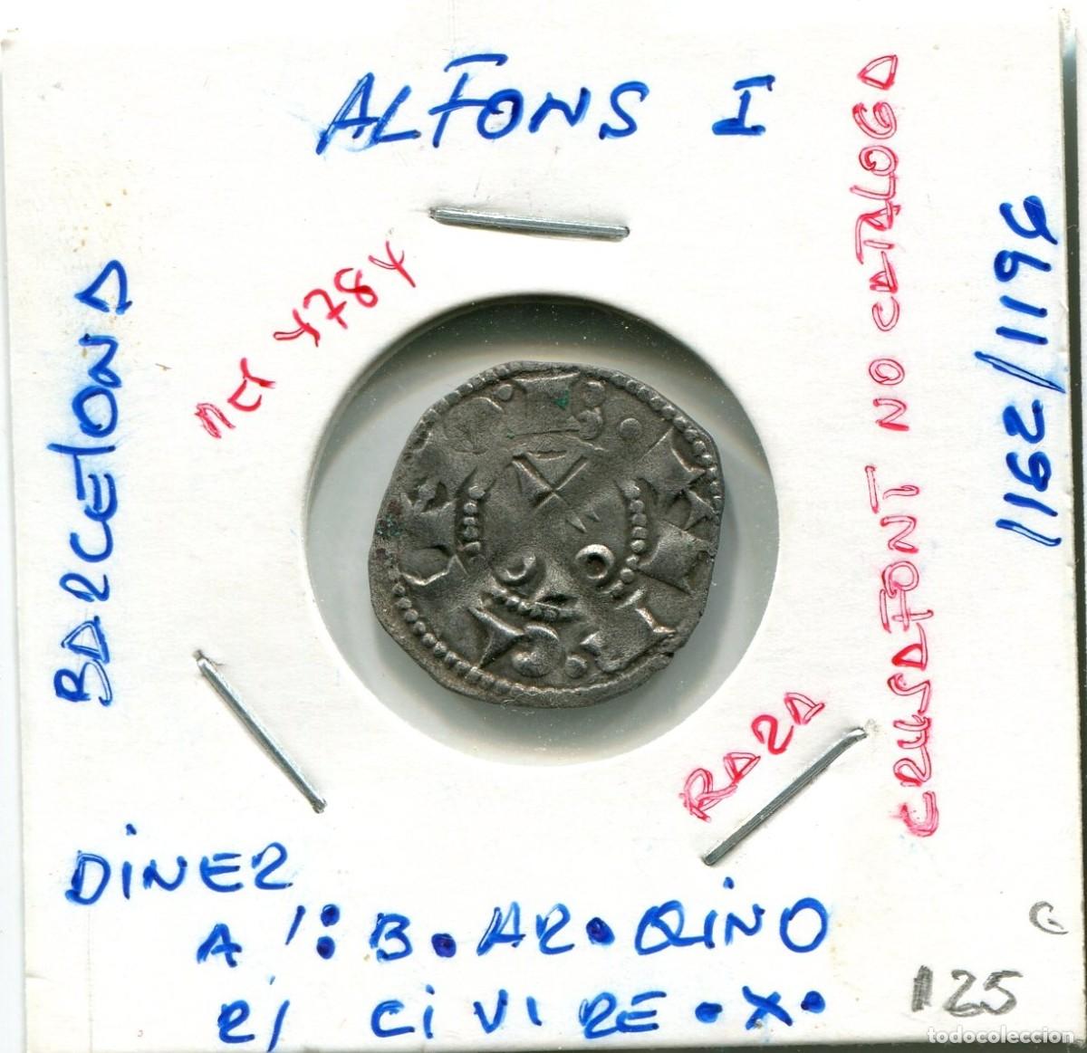 Monedas medievales: DINER ALFONS I A&Ntilde;O 1162/1196 CATALUNYA ( RARA ) ( MES4784 )