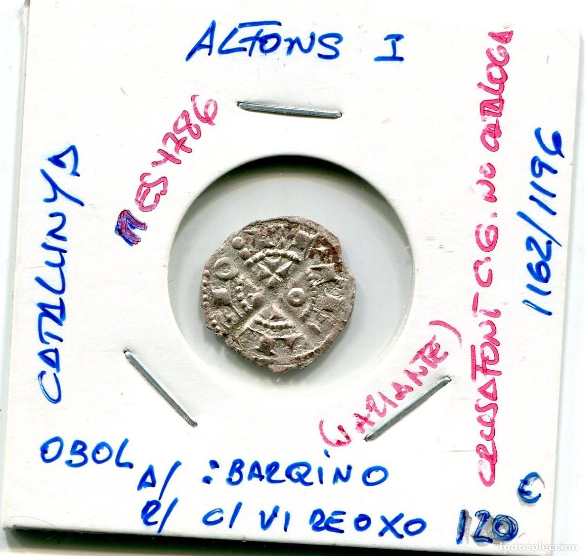 Monedas medievales: OBOL ALFONS I A&Ntilde;O 1162/1196 CATALUNYA ( VARIANTE ) ( MES4786 )