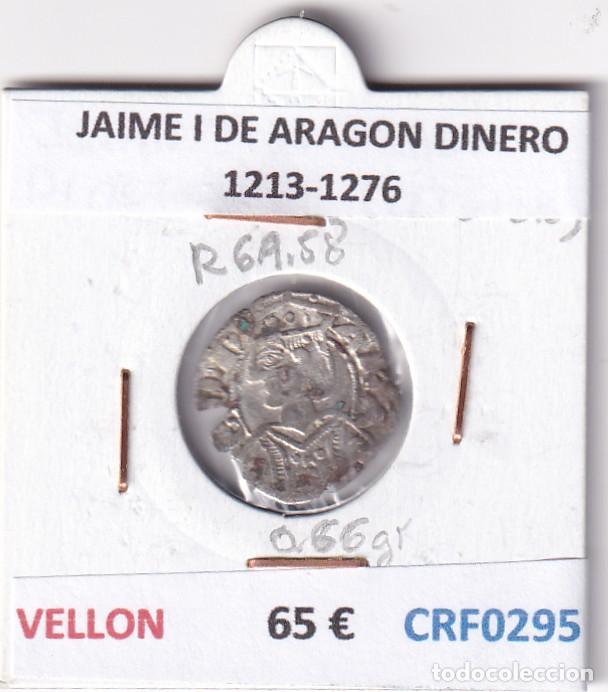Monedas medievales: CRF0295 MONEDA ESPA&Ntilde;A JAIME I DE ARAGON DINERO 1213-1276 VELLON