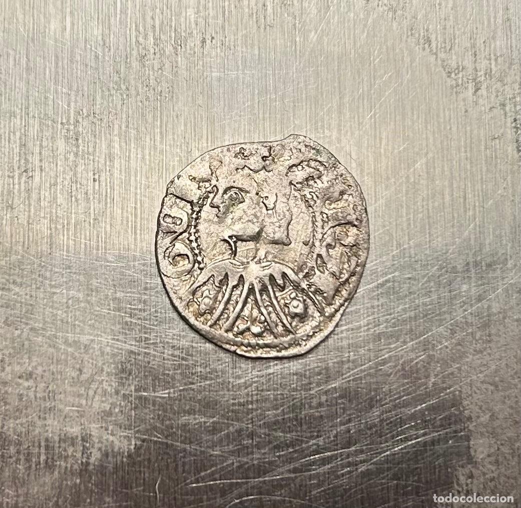 Monedas medievales: DINERO 1350-1386 ARAG&Oacute;N. PRDRO I.V CECA ZARAGOZA. 0,99 GR; 18,5 MM
