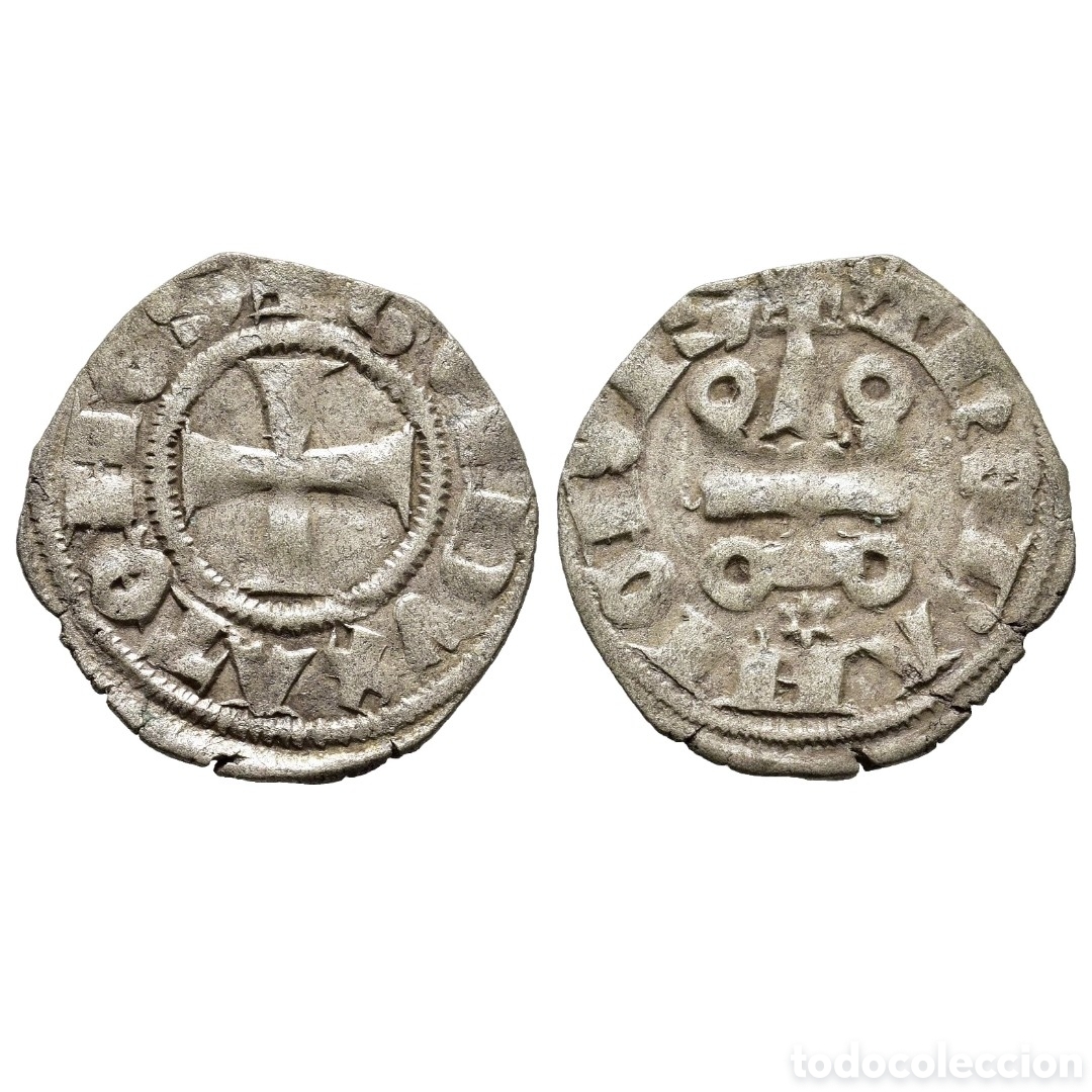 Monedas medievales: Corona de Arag&oacute;n. Gran Companyia Catalana.1311 - 1390. Dinero. Ducado de Atenas y Neopatria.