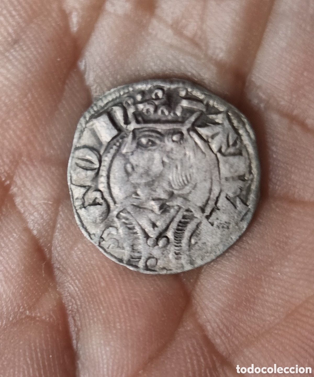 Monedas medievales: Dinero de vell&oacute;n Jaime II Arag&oacute;n