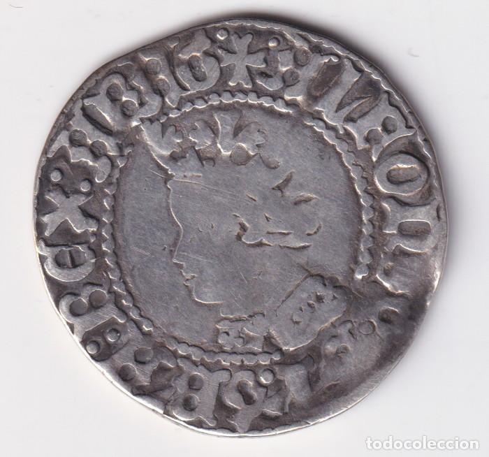 Monedas medievales: MONEDA CROAT DE PLATA BARCELONA - MART&Iacute;N I EL HUMANO (1396-1410)