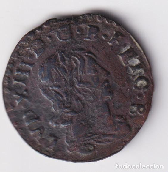 Monedas medievales: MONEDA SEISENO DE COBRE BARCELONA - LUIS XIV REY FRANCIA SEGADORS