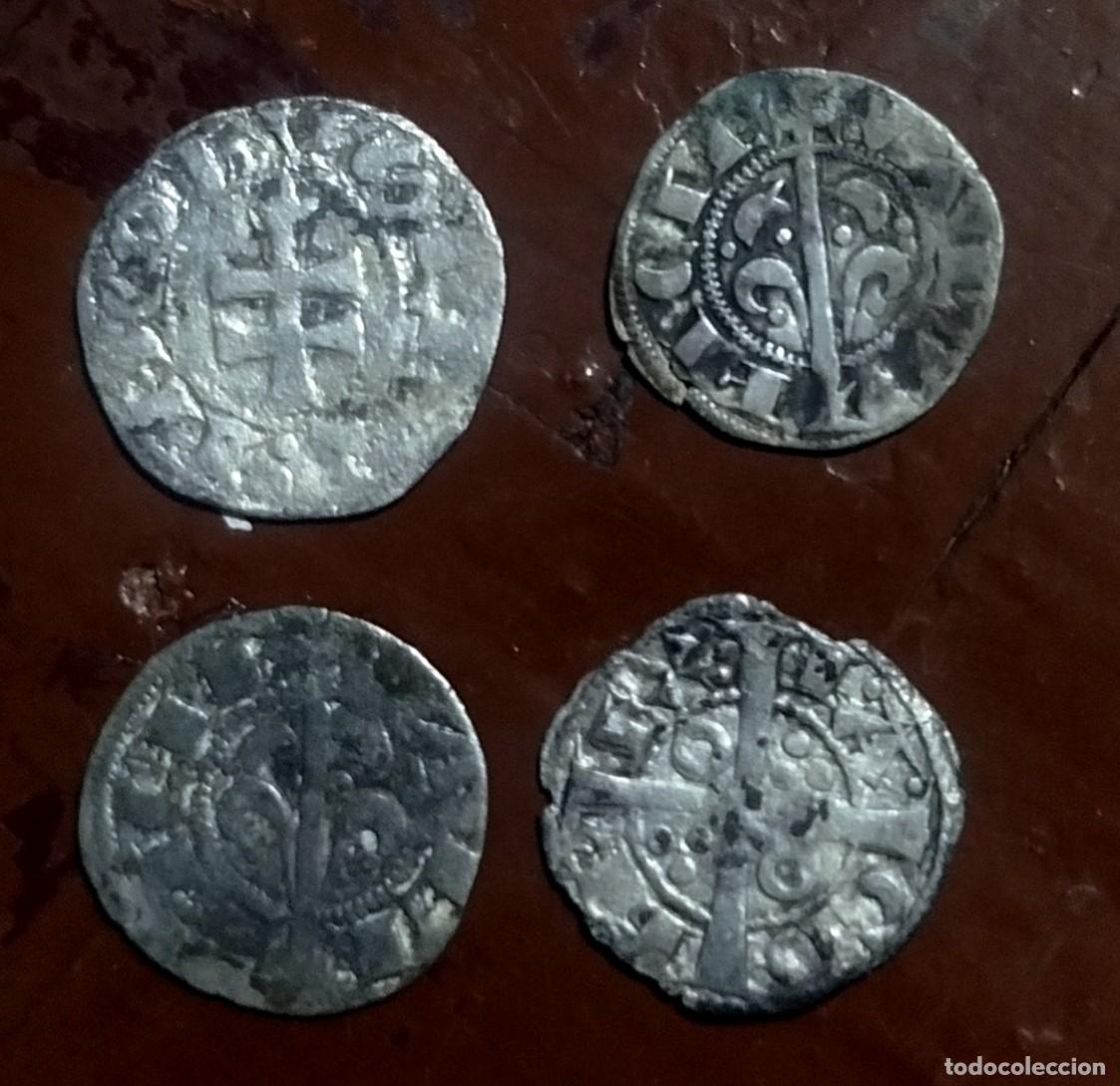Monedas medievales: Lote 4 piezas medieval