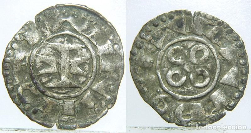 Monedas medievales: DINER MELGOR&Ecirc;S 1100-1300 DC, dinero de vell&oacute;n feudal de Melgueil ,condado de Occitania